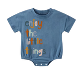 Baby t-shirt Bubble Romper - Enjoy the little things Hippo Boutique