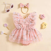 Floral Sleeveless Baby Romper Dress Hippo Boutique