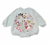 Christmas Mouse baby Oversized Sweatshirt Romper Hippo Boutique