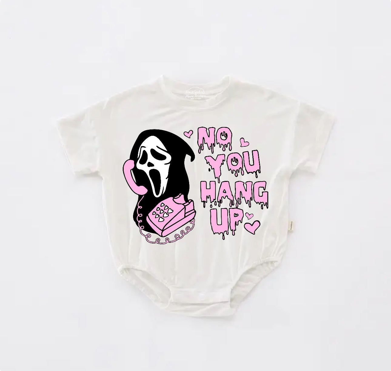 Baby Halloween t-shirt Bubble Romper - No you Hang Up Hippo Boutique