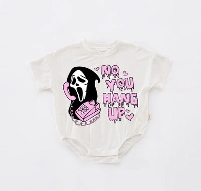 Baby Halloween t-shirt Bubble Romper - No you Hang Up Hippo Boutique