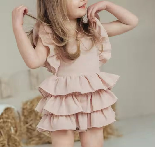 Ruffled bubble Romper Dress Hippo Boutique