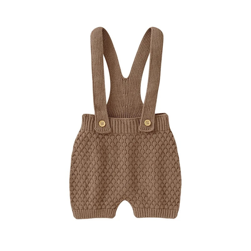 Knit button up Suspender Outfit Hippo Boutique