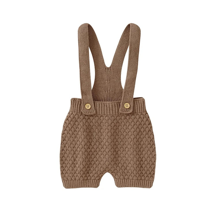 Knit button up Suspender Outfit Hippo Boutique