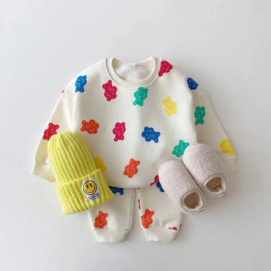 Baby & Toddler Teddy Bear Sweatshirt Outfit Hippo Boutique