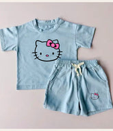 Kitty Baby Girl T-Shirt & Shorts Outfit Hippo Boutique