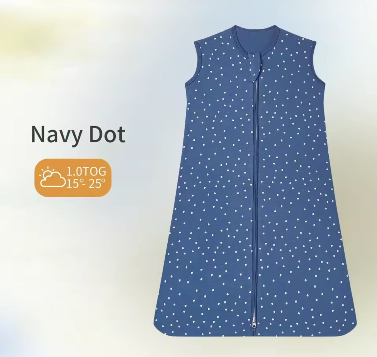 Newborn Baby 100% Organic Cotton Sleep sac - 1 Tog Hippo Boutique
