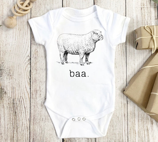 Baa Sheep Baby Farm Bodysuit Hippo Boutique