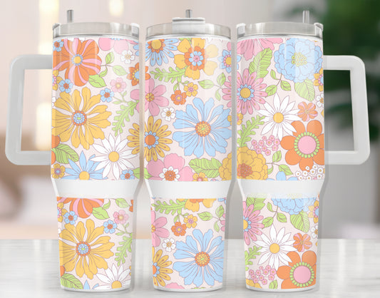 40oz Stanley Tumbler - Floral Hippo Boutique