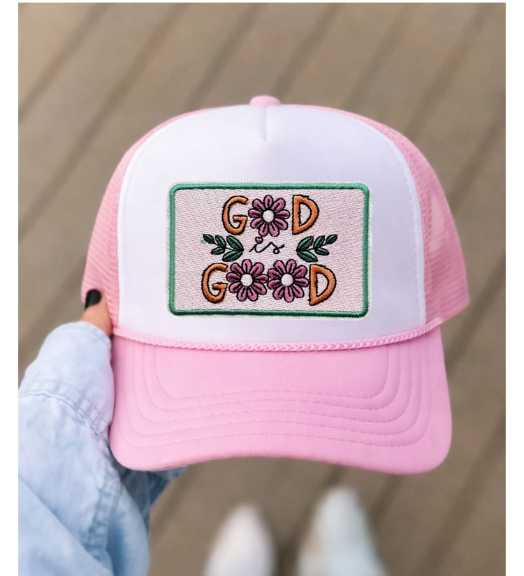 God Is Good Trucker Mesh Hats Hippo Boutique