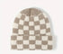 Checkered Print Knit Beanies Hippo Boutique