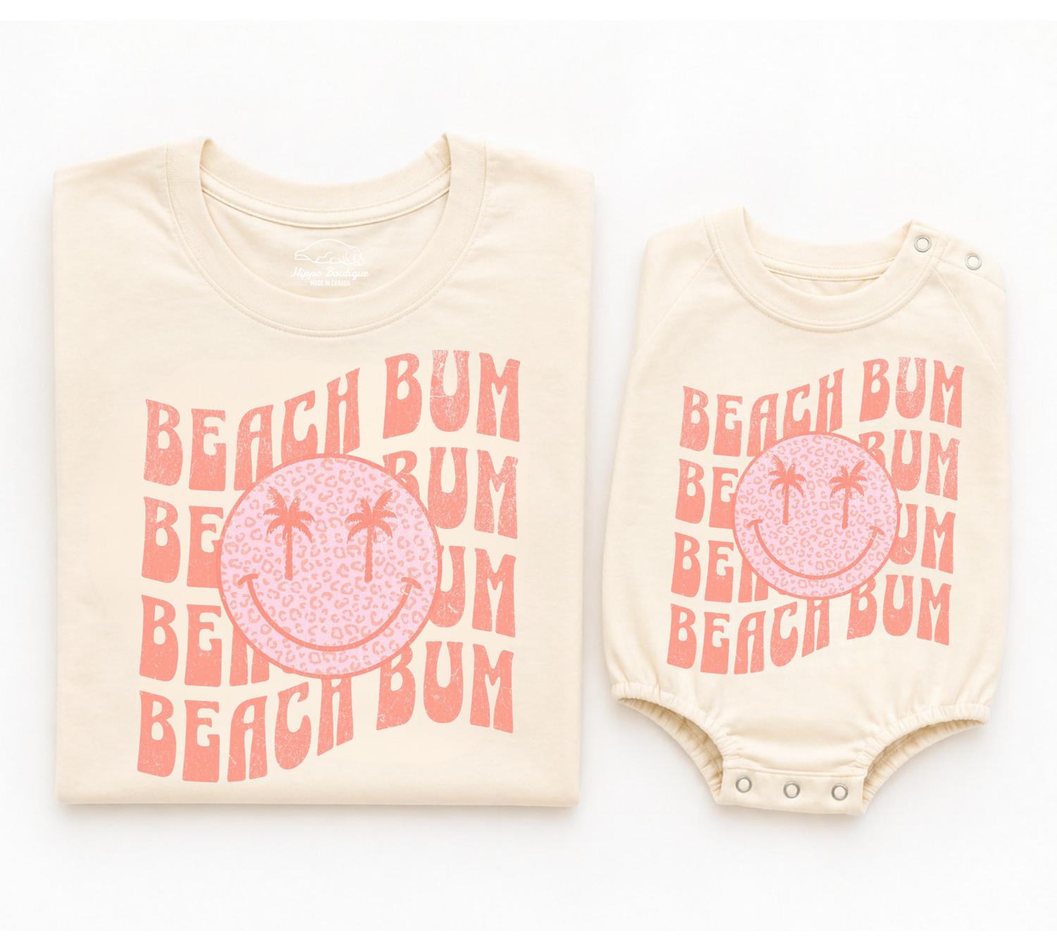 Mama & Mini Matching T-Shirts & Romper - Beach Bum Hippo Boutique