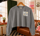 Cropped Sweatshirt - One day at a time Hippo Boutique