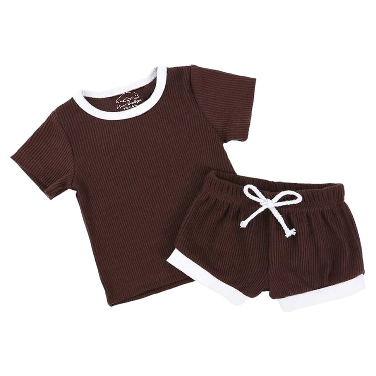 Baby & toddler waffle cotton outfit Hippo Boutique