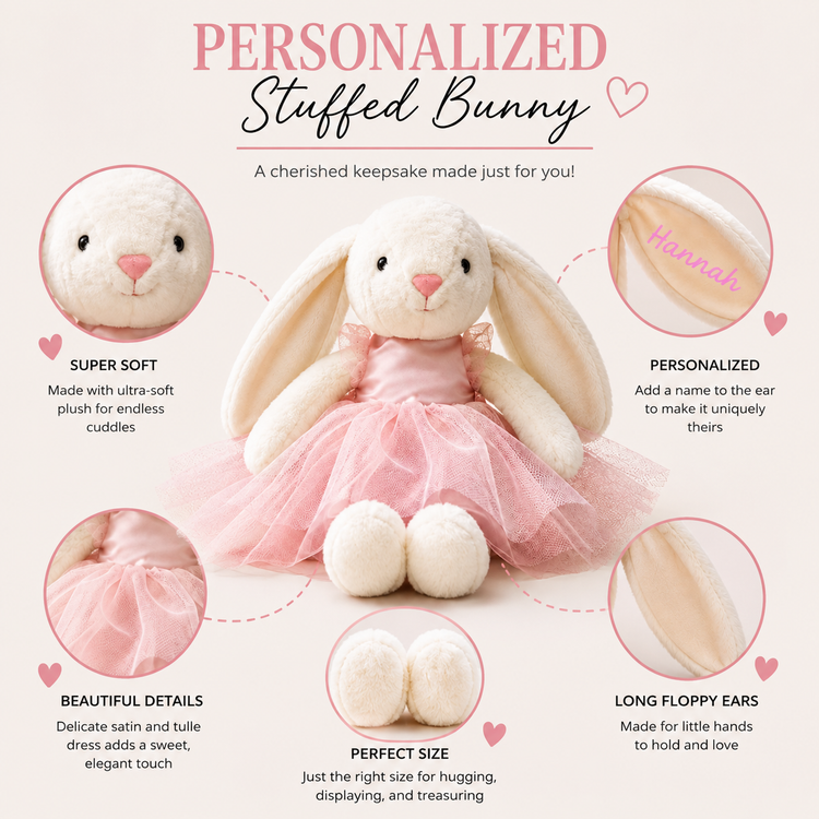 Personalized Custom Name Ballerina Bunny Hippo Boutique