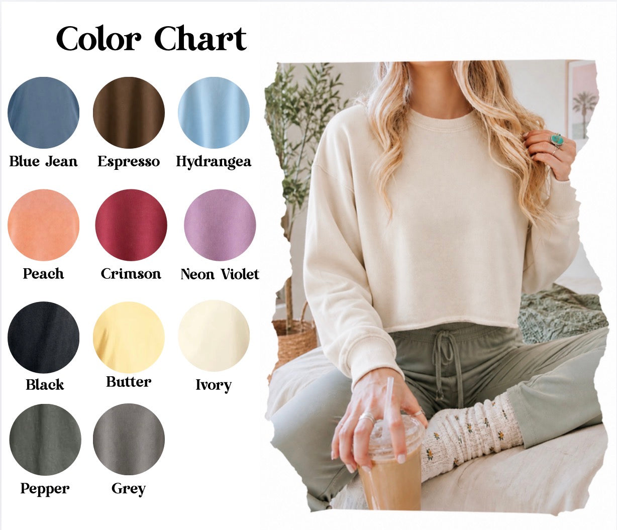 Cropped Sweatshirt - The happy mama club Hippo Boutique
