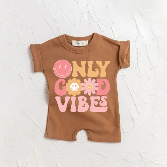 Only Good Vibes Baby romper bodysuit Hippo Boutique