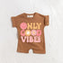 Only Good Vibes Baby romper bodysuit Hippo Boutique