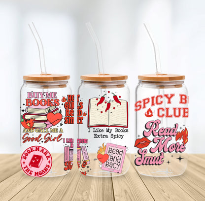 Dark Romance Smut Glass Tumbler Cups Hippo Boutique