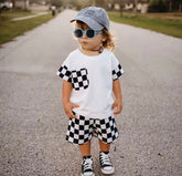 Cotton Checkered Outfit Hippo Boutique