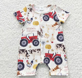 Baby Farm Tractor Rompers Hippo Boutique