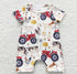 Baby Farm Tractor Rompers Hippo Boutique