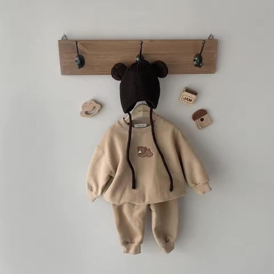 Teddy Bear Sweatshirt & Pants Set Hippo Boutique