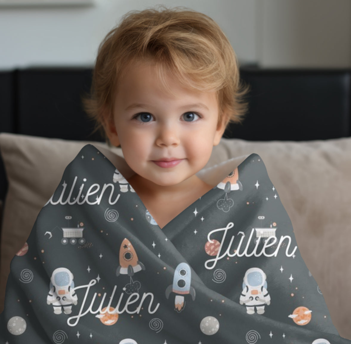 Space Baby Name Blanket Hippo Boutique