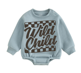 Soft warm fleece oversized Romper - Wild Child Hippo Boutique