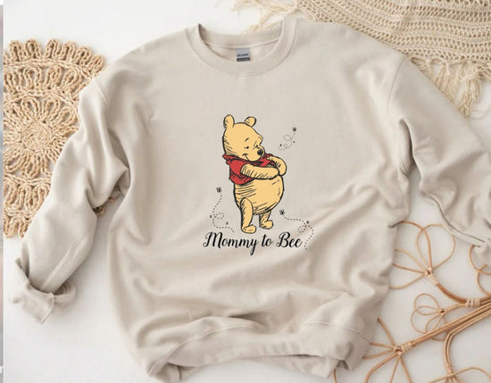 Mommy to Bee Pooh Women’s Crewneck Sweatshirts Hippo Boutique