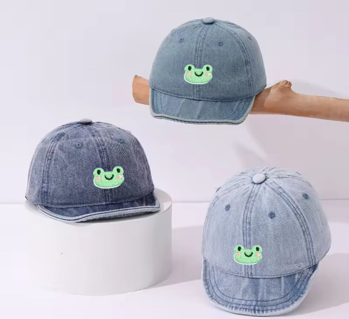 Smiley Frog Soft Edge Baby Hats Hippo Boutique
