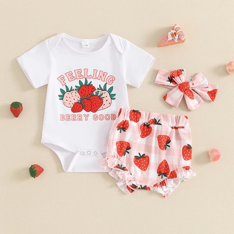 Berry Good Strawberry Outfit Set Hippo Boutique
