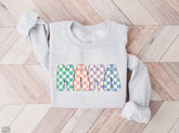 Checkered Mama Sweatshirt Hippo Boutique