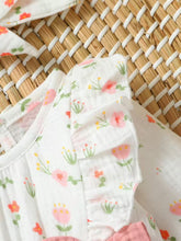 Floral Baby Girl Romper with Pink Bows & Matching Bow Headband Hippo Boutique