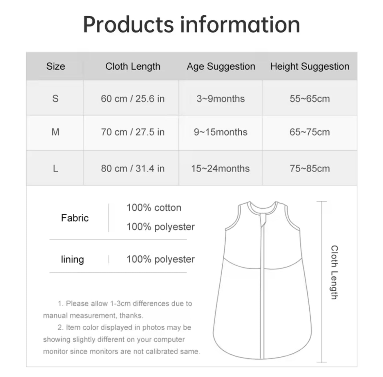Newborn Baby 100% Organic Cotton Sleep sac - 1.5 Tog Hippo Boutique