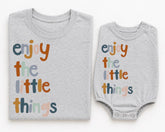Mama & Mini Matching T-Shirts & Romper - Enjoy the little things Hippo Boutique