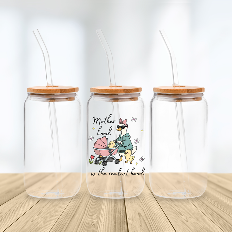 Motherhood Goose glass Tumbler Hippo Boutique