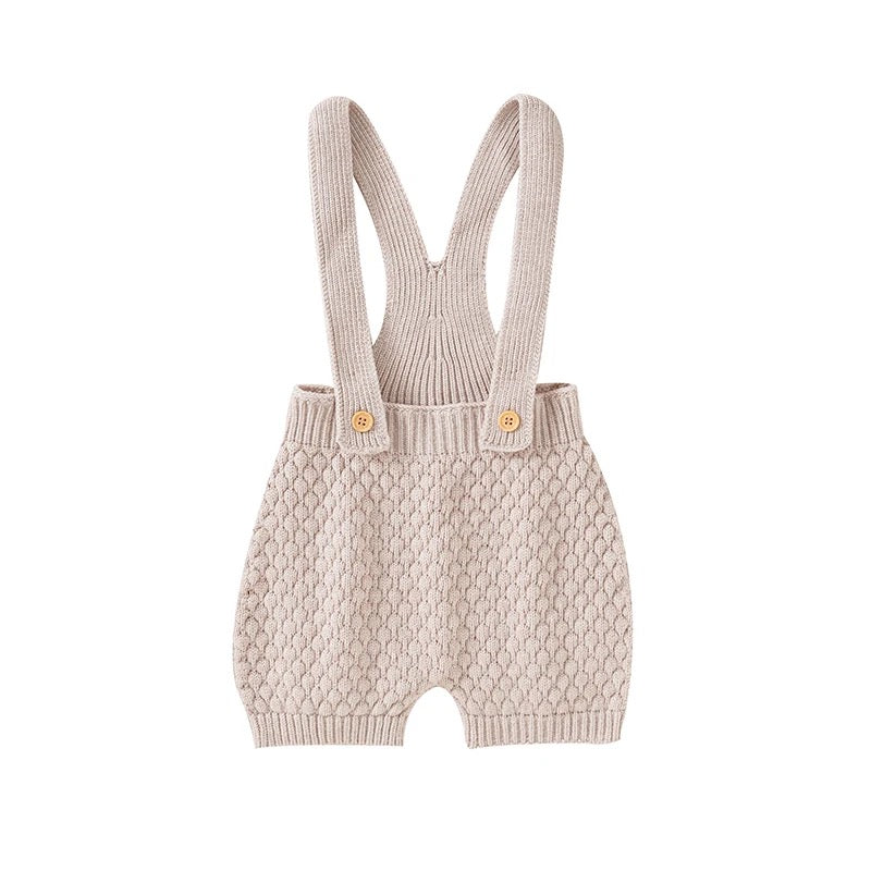 Knit button up Suspender Outfit Hippo Boutique