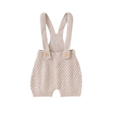 Knit button up Suspender Outfit Hippo Boutique