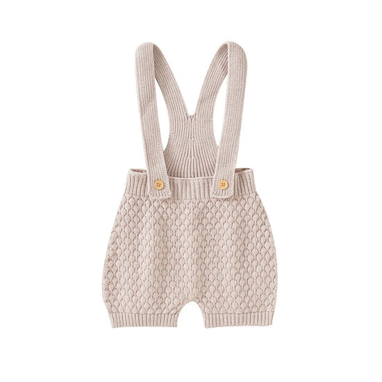 Knit button up Suspender Outfit Hippo Boutique