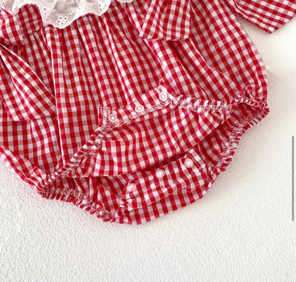 Strawberry Sleeveless Baby Dress with Bows Hippo Boutique