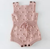 Pink Knit Sleeveless Romper Hippo Boutique