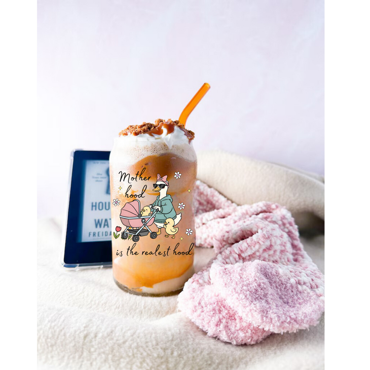 Motherhood Goose glass Tumbler Hippo Boutique