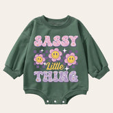 Sassy Lottle Thing Oversized Sweatshirt Romper Hippo Boutique
