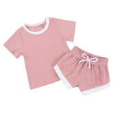 Baby & toddler waffle cotton outfit Hippo Boutique