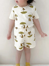 Toddler Forest Animals shorts and t-shirt outfit Hippo Boutique
