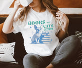 Books and Cats Women’s T-Shirts Hippo Boutique
