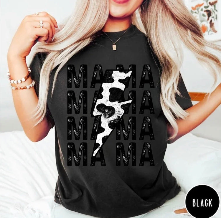 T-Shirts Sweatshirts & Hoodies - Cow Print Mama Hippo Boutique