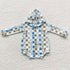 Blue Checkered Hooded Bubble Romper Hippo Boutique
