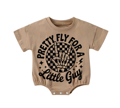 Baby t-shirt Bubble Romper - Pretty Fly Hippo Boutique